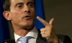 Le Premier ministre français Manuel Valls le 11 octobre 2015 à Amman