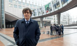 Le leader indépendantiste catalan et eurodéputé Carles Puigdemont, en mars 2021 à Bruxelles