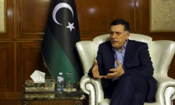 Fayez al-Sarraj, le Premier ministre du gouvernement libyen internationalement reconnu, lors d'un entretien avec l'AFP le 8 novembre 2018 Ă Tripoli