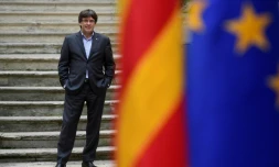 Le président catalan Carles Puigdemont, le 30 septembre 2017 à Gérone 