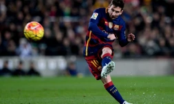 Lionel Messi, sous le maillot du FC Barcelone, face à Bilbao, le 17 janvier 2016, au Camp Nou