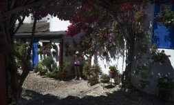 Un patio à Cordoue, en Espagne, le 15 mai 2021, lors du festival des patios cordouans
