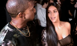 Kanye West et Kim Kardashian lors de la Semaine de la mode à paris, le 29 septembre 2016