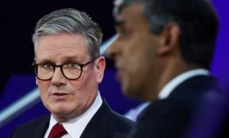 Le leader du parti travailliste, Keir Starmer, sparticipe à un débat télévisé organisé par la BBC, à Nottingham, le 26 juin 2024 avant élections législatives britanniques du 4 juillet