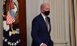 Le président américain Joe Biden à la Maison Blanche, le 22 janvier 2021 à Washington