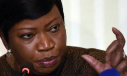 La procureure de la CPI Fatou Bensouda, Ă Tbilisi le 16 octobre 2015