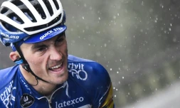 Le Français Julian Alaphilippe (Quick-Step) lors de la 8e et dernière étape de Paris-Nice, le 11 mars 2018 à Nice