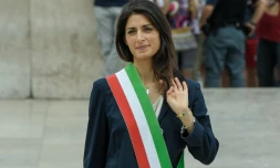 La maire de Rome Virginia Raggi, le 23 juin 2016 Ă Rome