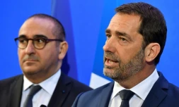 Christophe Castaner (D) et Laurent Nunez (G) le 3 mai 2019 Ă Toulon
