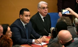 L'ancien chargé de sécurité de l'Elysée Alexandre Benalla lors d'une audition au Sénat à Paris