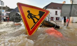 Les inondations à Cloyes-sur-le-Loir, en Eure-et-Loir, le 11 octobre 2024