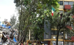 Les décombres des immeubles, après un séisme à Mexico, le 22 septembre 2017