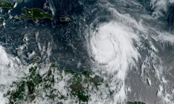 Image satellite de l'ouragan Maria, le 18 septembre 2017