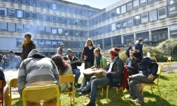 Des étudiants bloquent l'université Rennes 2, le 7 avril 2016