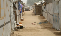 Vue générale d'un camp pour personnes déplacées dans le nord du Nigeria, le 26 mars 2021
