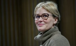 L'actrice française Judith Godreche, à Paris le 8 mars 2024