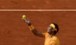 L'Espagnol Rafael Nadal éliminé par Dominic Thiem en quarts de finale du Masters 1000 de Madrid le 11 mai 2018