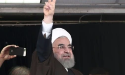 Le président iranien Hassan Rohani, le 16 mai 2017 à Ahvaz en Iran