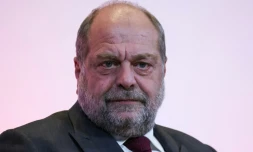 Le ministre de la Justice Eric Dupond-Moretti lors d'une conférence à Paris le 26 octobre 2023