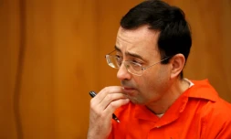Le Dr Larry Nassar lors de son procès à Charlotte dans le Michigan, le 31 janvier 2018