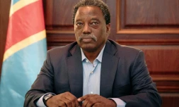 L'ex-président de la République démocratique du Congo (RDC), Joseph Kabila, assiste à une conférence de presse de présentation d'un nouveau mouvement politico-militaire baptisé Front pour la refondation de la nation (FRN), le 12 octobre 2026 à Goma, dans l'est de la RDC