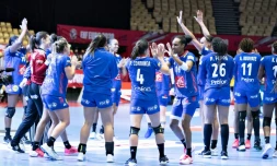 Les Bleues victorieuses de la SuÚde dans le tour principal de l'Euro à Herning, le 15 décembre 2020