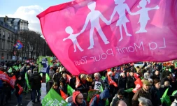 Manifestation à l'appel de la "Manif pour tous" contre l'extension de la PMA pour les couples de femmes, le 19 janvier 2020 à Paris