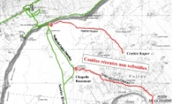 Carte de la piste d'accès à l'enclos