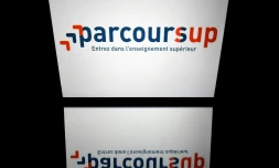 Photo d'illustration du logo de la plateforme d'accès à l'enseignement supérieur Parcoursup prise le 19 avril 2018 à Paris