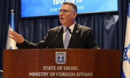 Le ministre israélien des Affaires étrangères, Gideon Saar, à Jérusalem, le 10 novembre 2024