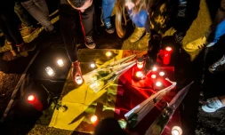 Hommage aux victimes des attentats de Bruxelles, le 23 mars 2016 à Zaventem