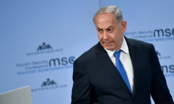 Le Premier ministre israélien Benjamin Netanyahu, à la Conférence sur la sécurité à Munich, dans le sud de l'Allemagne, le 18 février 2018
