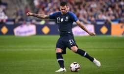 Le latéral français Lucas Hernandez face à l'Allemagne en Ligue des nations, le 16 octobre 2018 au Stade de France