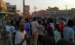 Des Soudanais manifestent contre le gouvernement, à Khartoum (Soudan), le 15 janvier 2019