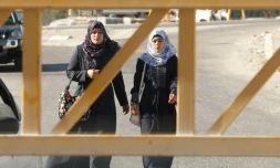 Entrée fermée par l'armée israélienne de Hebron, la plus grande ville de Cisjordanie, le 2 juillet 2016