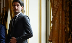Le Premier ministre Gabriel Attal à l'hôtel Matignon, le 1er février 2024 à Paris