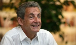 Nicolas Sarkozy présente en juillet 2020 son livre "Le Temps des Tempêtes" à Ajaccio