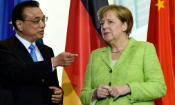 Le Premier ministre chinois Li Keqiang et la chancelière allemande Angela Merkel à Berlin, le 1er juin 2017