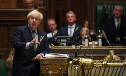 Le Premier ministre britannique Boris Johnson devant la Chambre des Communes, le 9 septembre 2020