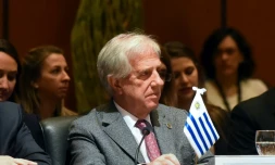 Le président uruguayen Tabare Vazquez au sommet du Mercosur, le 18 juin 2018 à Luque au Paraguay