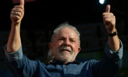 L'ancien président brésilien Luiz Inacio Lula, le 1er mai 2022 à Sao Paulo (Brésil)