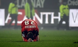 Le milieu de terrain de Rennes Yoann Gourcuff à l'issue du match perdu contre Bastia, le 17 décembre 2016 au Roazhon park