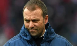 L'entraîneur du Bayern Hansi Flick avant le coup d'envoi du match contre Brême en Bundesliga, le 14 décembre 2019