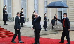 Le président russe à son arrivée à l'Elysée, le 11 novembre 2018 à Paris