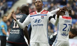 Le défenseur brésilien de l'OL Marcelo dépité lors de la défaite contre Dijon, le 6 avril 2019 à Décines-Charpieu, près de Lyon