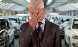 Le patron de Volkswagen Matthias MĂŒller le 21 octobre 2015 Ă Wolfsburg