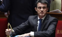 Le Premier ministre Manuel Valls lors des questions au gouvernement le 9 mars 2016 à l'Assemblée nationale à Paris