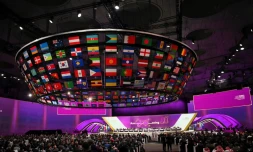 Les congressistes de la Fifa réunis à Doha, le 31 mars 2022