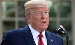 Le président Donald Trump à la Maison Blanche à Washington le 29 mars 2020