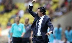 Unai Emery lors de la défaite du Paris-Saint-Germain à Monaco, le 28 août 2016